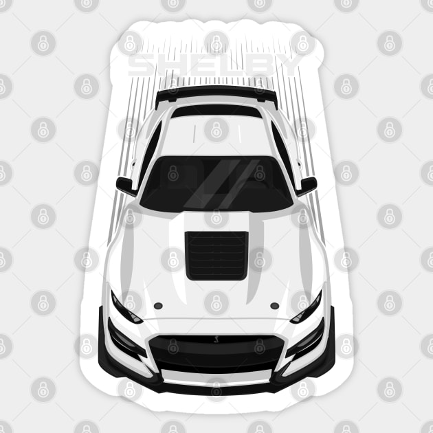 Ford Mustang Shelby GT500 2020-2021 - White Sticker by V8social